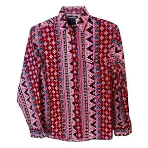 Vintage Frontier Series shirt mens 90’s size S abstract cotton western r…